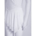 thumbnail image 6 of vastwit Kids Girls Figure Ice Skating Dress Sparkling Mock Neck Long Sleeves Ballet Dance Dress New White 12, 6 of 7