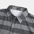 thumbnail image 5 of BOBOGOJP Chemises Décontractées pour Hommes à Manches Courtes Classiques Douces, Gris S, 5 of 5