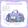 thumbnail image 4 of Kids Carry on Luggage Sets for Girls with Wheels Rolling Suitcases for Toddlers with Duffle Bag 16 Inch Mermaid, 4 of 10