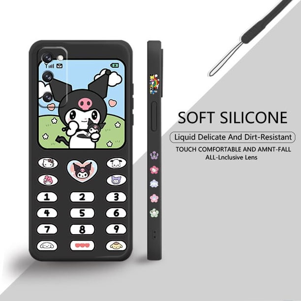 Funda líquida cuadrada para teléfono móvil de juguete bonito Kuromi para Samsung Galaxy S22 S21 S20 FE Ultra S10 S9 S8 Plus S10e Note 20 10 Lite xuanjing unisex
