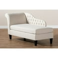 thumbnail image 5 of Baxton Studio Florent Beige Upholstered Black Finished Chaise Lounge, 5 of 5