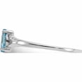 thumbnail image 3 of 10K White Gold Polished Geniune Blue Topaz Birthstone Ring (Size 6) Made In India 10xbr201, 3 of 5