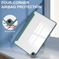 thumbnail image 6 of ELEHOLD Trifold Case for Samsung Galaxy Tab A9 Plus 11.0" 2023 - Auto Wake Sleep Function Kickstand Built-in S Pen Holder Acrylic Clear Back Shockproof Cover for Samsung Galaxy Tab A9+,Darkgreen, 6 of 7