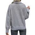 thumbnail image 5 of Hibeli Women Collared V Neck Drop Shoulder Long Sleeve Textured Top, 5 of 7