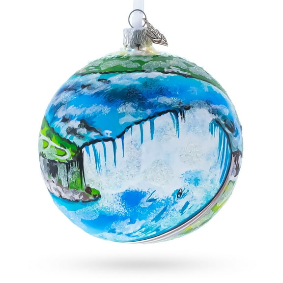 Niagara Falls, USA / Canada Glass Ball Christmas Ornament 4 Inches