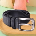 thumbnail image 6 of amagogo Men Belt 120cm Long Pin Buckle PU Leather Belt for Trousers Business Wedding Black, 6 of 9
