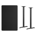thumbnail image 4 of Flash Furniture Stiles 30'' x 48'' Rectangular Black Laminate Table Top with 5'' x 22'' Bar Height Table Bases, 4 of 5