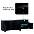 ChVans Modern TV Stand with LED Lights and High Glossy LED TV