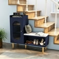 thumbnail image 5 of HLR Modern L-Storage Entryway Bench, Changing Shoe Benches for Entryway Living Room, Navy Blue, 5 of 7