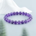 thumbnail image 4 of Amethust Bracelet Made of Real Natural Stone Beads Body-Purifying Geniune Amethyst Natural Crystal Bracelet for Women Pulsera, 4 of 5