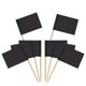 thumbnail image 1 of 100pcs/1 Set Blank Flag Design Cake Toppers Creative Cake Fruit Picks Cupcake Insert Decor Toothpick Party Supplies (Black), 1 of 3