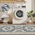 thumbnail image 3 of UERMEI 3x8 Washable Runner Rugs for Hallway, Modern Vintage Non Slip Indoor Rug for Entryway Doormats Bedroom Kitchen, Vacuum-Friendly Home Decor Carpet, Beige Brown, 3 of 10
