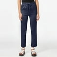 thumbnail image 4 of Lumtrix Linen Pants Women 2026 Spring Summer Fashion Straight Leg Pant Dressy Casual High Waisted Loose Boho Trousers With Pockets Navy L, 4 of 6