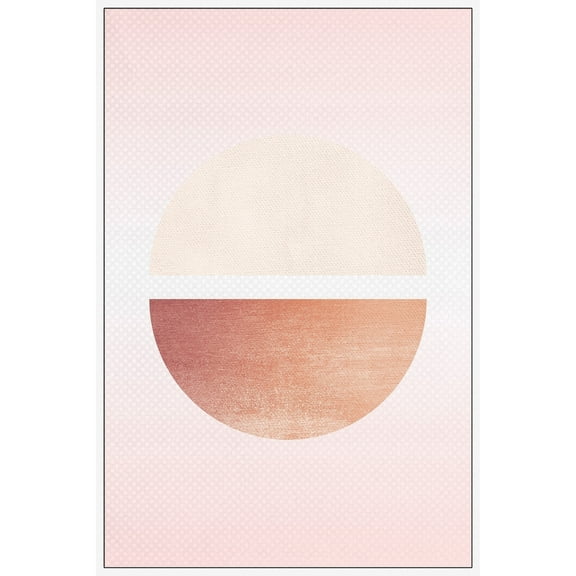 Lune Decroissante Floater Framed Painting Print on Canvas