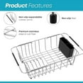 KESOL Expandable Dish Drying Rack in Sink Dish Drainer Dish Drying