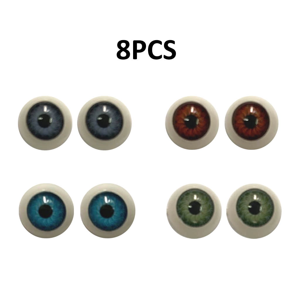 8pcs Doll Stuffed Toy Eyeballs Acrylic Half Round Eyes Toy DIY Crafting Eyeballs Handicraft Accessories