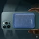 thumbnail image 2 of Cartera Wallet Alcantara Gamuza Suave Para Iphone Magsafe Azul Mar., 2 of 6