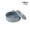 thumbnail image 4 of Air Fryer Silicone Pot Heat-resistant Kitchen Cooking Grill Baking Basket Reusable Thickened Fried Chicken Tool Replacement 16cm Gray, 4 of 9