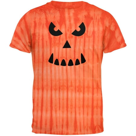 Halloween Jack-O-Lantern Spooky Face Tie Dye T-Shirt