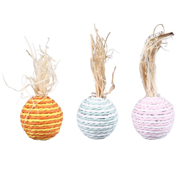 Bola de conejo de juguete para rechinar los dientes, juguete interactivo para aliviar el aburrimiento, bolas de papel para conejos, hámsteres, Chinchillas
