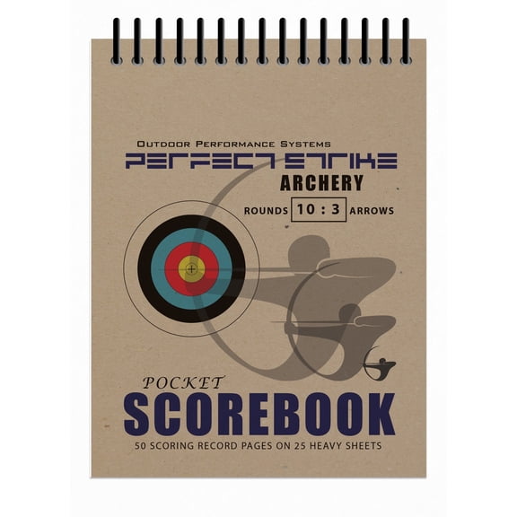 Perfect Strike Archery SCOREBOOK with Scoring Instructions. Perfect Strike System 10:3. (5.5" x 4.25") (1 Book)