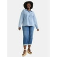 thumbnail image 2 of Time and Tru Women's and Women's Plus Denim Popover, Sizes XS-4X, 2 of 5