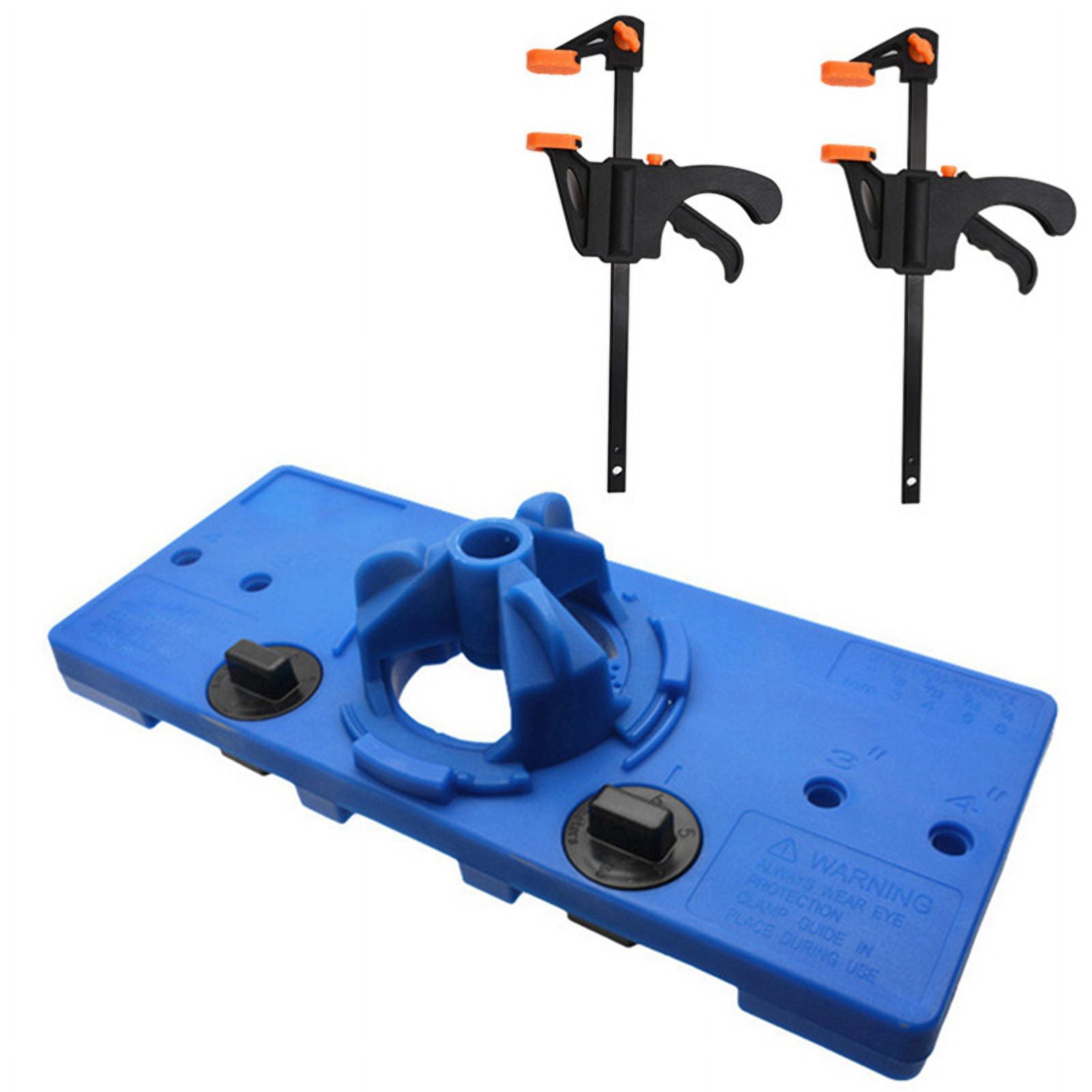2 Pcs 35mm Concealed Hinge Drilling Hinge Hole Saw Jig Drilling Guide Locator Hole Opener Cabinets Woodworking Tool Set