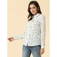 thumbnail image 3 of CamiFloral Con Botones Y BluDe ManLarCon Cuello En PunPaMujer Blanco1 L, 3 of 6
