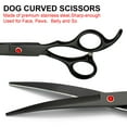 thumbnail image 3 of ZDM Professional Dog Grooming Scissors Set Stainless Steel Dog Grooming Kit - Thinning, Curved Scissors and Comb for Dog Cat Pet (Black 5 in1), 3 of 6