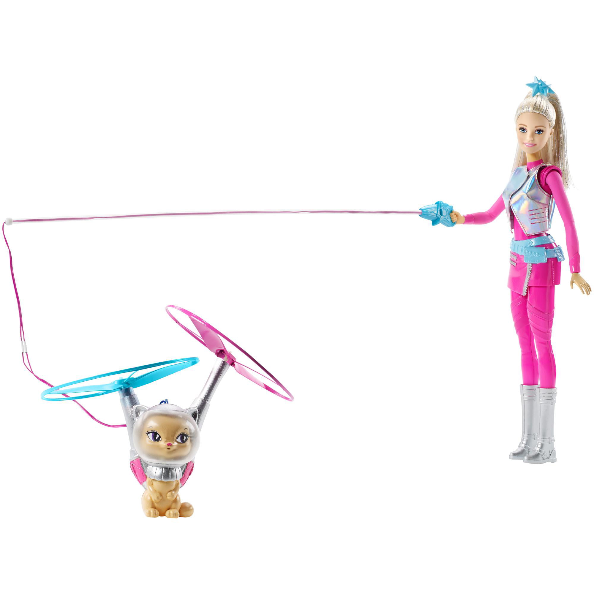 Barbie Star Light Adventure Galaxy Barbie Doll And Flying Space Cat Ages 3 Toy 