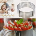 thumbnail image 1 of 16-20cm Stainless Steel Adjustable Cake Ring Telescopic Cake Cutter Kit Mousse Mould Slicing DIY Bakeware Tool, 1 of 4