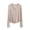 Khaki, variant on V-Neck Button Down Long Sleeve Cardigan Crew Neck Soft Classic Basic Knit Cardigans Lightweight Dressy Fall Tops