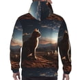 thumbnail image 7 of Honeii Pyramid Desert Cat Pattern Mens Hoodies Men's Loose Sleeve Sweatshirt,Pullover Hooded Sweatshirt for Men,Essentials Hoodie-Medium, 7 of 7