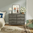 thumbnail image 6 of LGHM 6 Drawer Dresser for Bedroom, Modern Farmhouse Chest of Drawers, Gray, 6 of 11