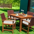 thumbnail image 6 of Aoodor Patio Chair Cushions Set of 2, 23 x 26 x 4 Inch Water Resistant Outdoor Seat Cushions with Handle and Ties, Square Corner Cushions for Patio Furniture Garden Lawn, Light Gray, 6 of 8