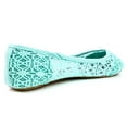 thumbnail image 6 of Charles Albert Women's Breathable Crochet Lace Ballet Flat in Mint Green Size 8, 6 of 6