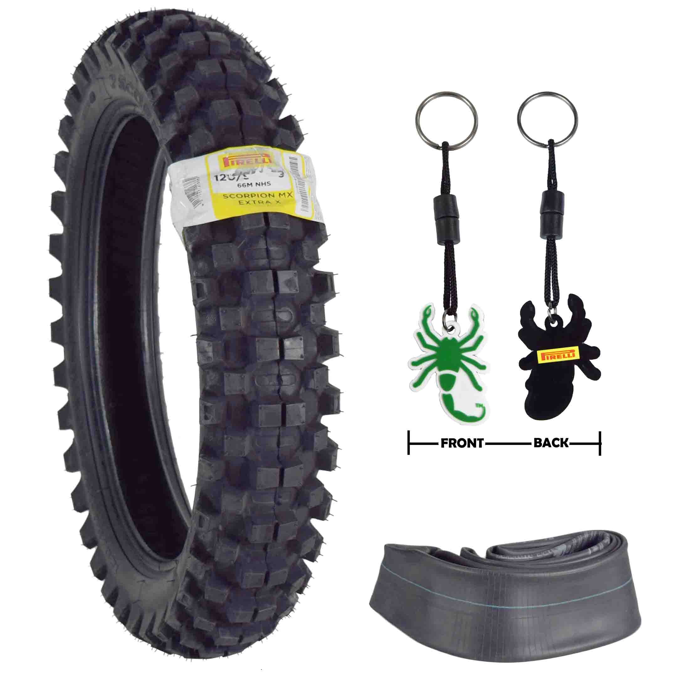 Pirelli Scorpion MX32 Extra X 120/9019 Tube Type Dirt Bike Tire w Inner Tube