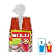 Red Solo Party Plastic Disposable Cups, 18 oz, 50 Count
