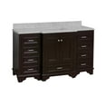 thumbnail image 5 of Nantucket 60" Single Bathroom Vanity with Chocolate Cabinet and Carrara Marble Top, 5 of 6