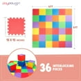 thumbnail image 2 of Non-Toxic Extra-Thick 36 Piece Children Play & Exercise Mat - Comfortable Cushiony Foam Floor Puzzle Mat, 6 Vibrant Colors for Kids & Toddlers, 2 of 6