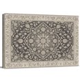 thumbnail image 2 of Canvas Wall Art, Taupe Boho Framed Artwork for Living Room, Farmhouse Classic Floral Pattern Gallery Wrapped Canvas Prints Art Ready to Hang Wall Decor for Bathroom Bedroom, 16"x12", 2 of 9