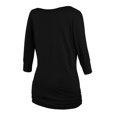 thumbnail image 5 of Blusa para Mujer con Mangas 3/4 y Frunces Laterales en Negro, 5 of 5