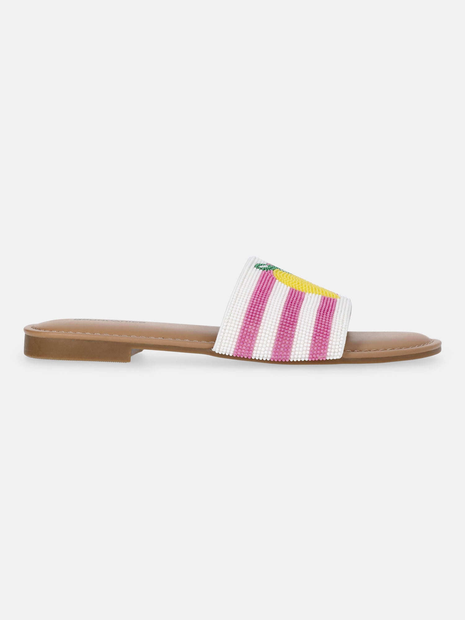 No Boundaries Women's Beaded Slide Sandals