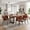 Brown, variant on IZXGS Dining Chairs Set of 6, Modern Upholstered Faux Leather Kitchen Chairs with Curved Back Metal Legs,Green