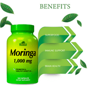 Alfa Vitamins® Moringa The Miracle Tree Herbal supplement - 1,000 mg - 60 Capsules per bottle - Twin Pack