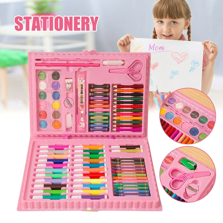 53Pcs Kids Drawing Set Children's Paint Suitcase Drawing Kit Watercolor  Markers Crayons Art Painting Tools For Children Gifts - AliExpress