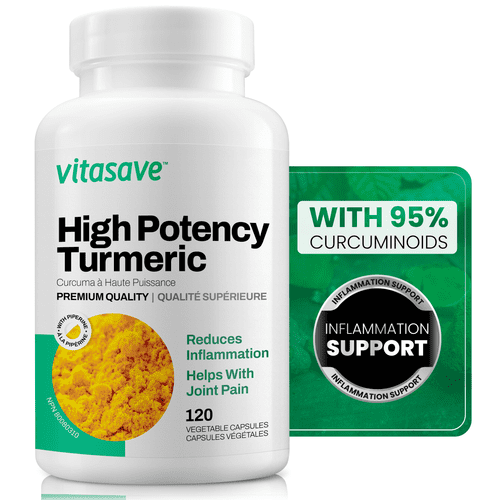 Vitasave High Potency Turmeric – 120 Vegan Capsules for Joint Health & Anti-Inflammatory Support
