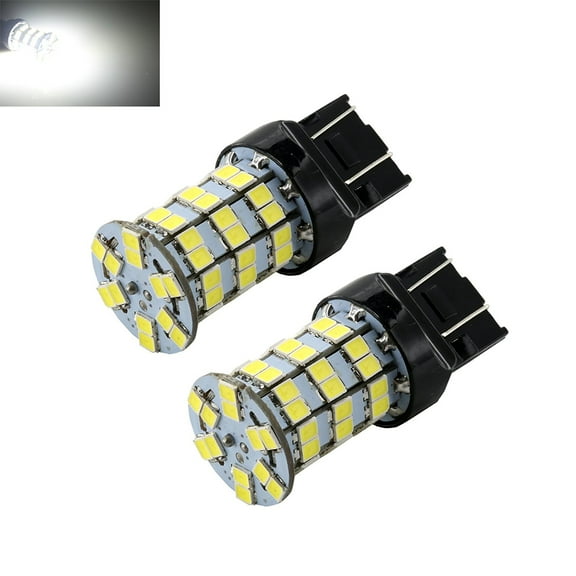 7443 White High Power 2835 Chip 60-LED Turn Signal/Brake/Tail/Reverse/Parking Light Bulbs (7443, White)