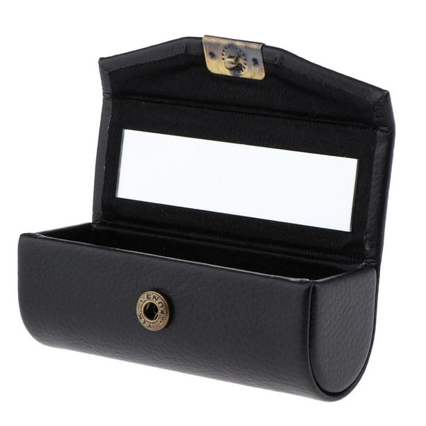 Estuche para pintalabios con espejo jinwen Caja de almacenamiento negro