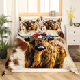 thumbnail image 2 of Cattle Comforter Cover King Size, Cow Skin Hair Fur Print Farmhouse Livestock, 2 of 9